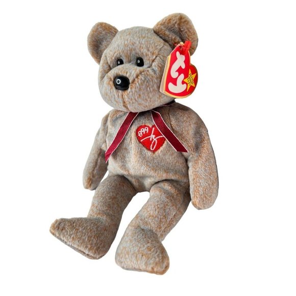Ty Beanie Babies 1999 Signature Bear Tan Heart Tags - Picture 3 of 6